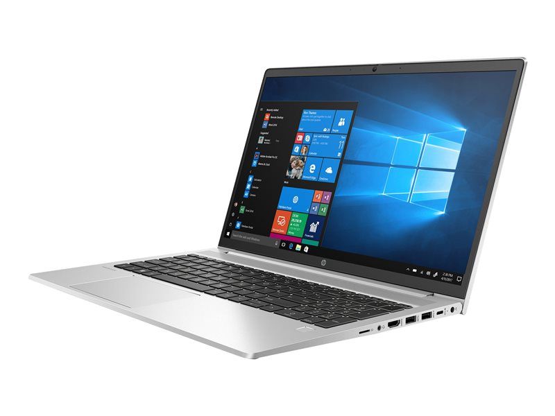HP ProBook 450 G8 - Core i3 1115G4 / 3 GHz - Win 10 Pro 64 bits - 4 Go RAM - 256 Go SSD NVMe, HP Value - 15.6" IPS 1366 x 768 (HD) - Iris Xe Graphics - Wi-Fi, Bluetooth - brochet argent aluminium - clavier : Français