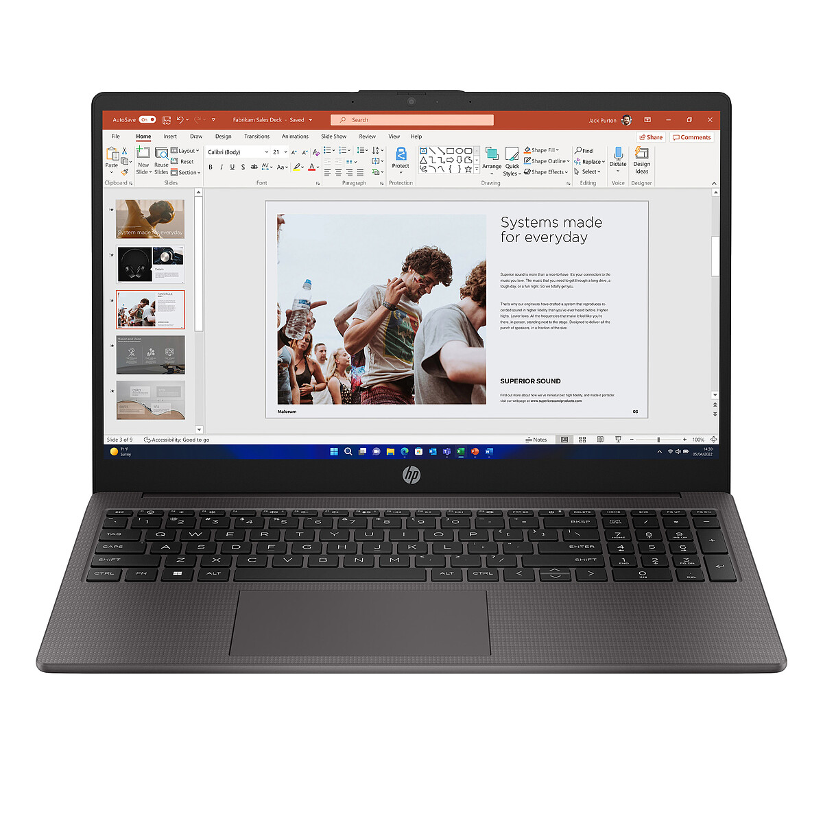 HP 255 G10 (AK9V8AT) - Ordinateur Portable AMD Ryzen 3 7330U