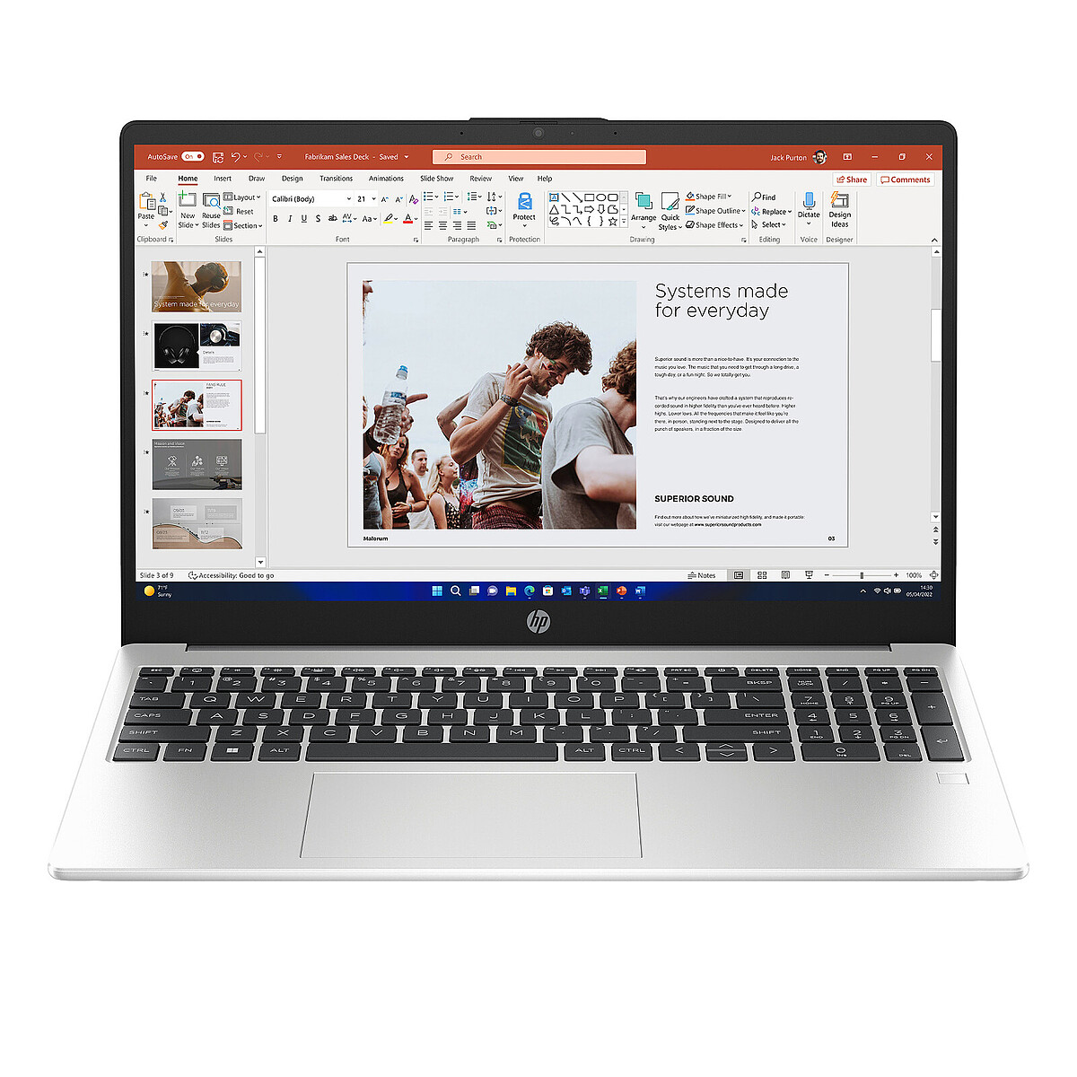 HP 255 G10 (AK9Y2AT) - Ordinateur Portable AMD Ryzen 3, 8 Go