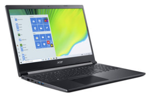 Acer Aspire 7 A715-41G-R51F - Ryzen 5 3550H / 2.1 GHz - Win 10 Familiale 64 bits - 8 Go RAM - 512 Go SSD NVMe, QLC - 15.6" IPS 1920 x 1080 (Full HD) - GF GTX 1650 Ti - Bluetooth, Wi-Fi - noir charbon - clavier : Français