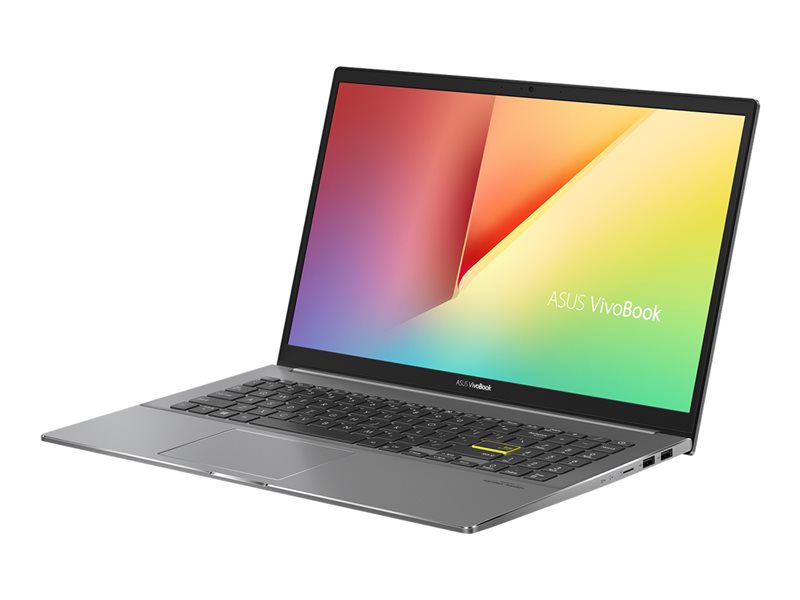 ASUS VivoBook S15 S533EA-BN169T - Core i5 1135G7 / 2.4 GHz - Windows 10 Home - 8 Go RAM - 512 Go SSD NVMe - 15.6" 1920 x 1080 (Full HD) - Iris Xe Graphics - Bluetooth, Wi-Fi - gris (partie supérieure), gris (inférieur), noir indie (couvercle de LCD)