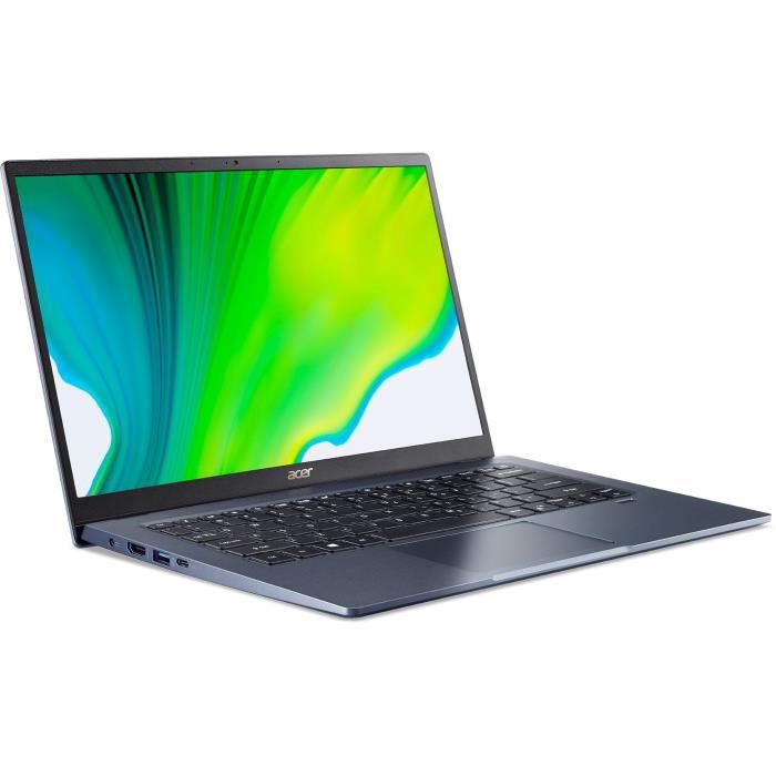 Acer Swift 1 SF114-33-P7WX - Pentium Silver N5030 / 1.1 GHz - Win 10 Home in S mode - 4 Go RAM - 64 Go eMMC - 14" IPS 1920 x 1080 (Full HD) - UHD Graphics 605 - Bluetooth, Wi-Fi - bleu vapeur - clavier : Français