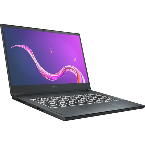 MSI Creator 15 A10UG-227FR - Core i7 10875H / 2.3 GHz - Win 10 Pro - 32 Go RAM - 1 To (2x) SSD NVMe - 15.6" 3840 x 2160 (Ultra HD 4K) @ 60 Hz - GF RTX 3070 - Wi-Fi, Bluetooth - gris charbon